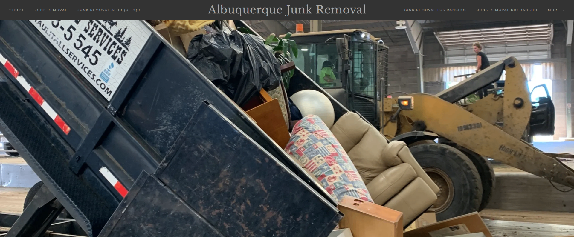 Outdated junk removal website